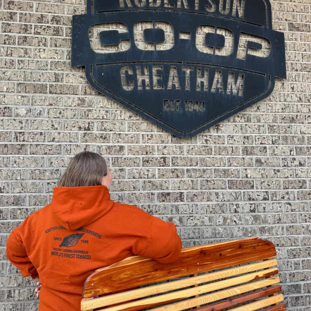tobacco co op Tobacco Leaf Hoodie- Sunburnt Orange – Robertson Cheatham Co-op